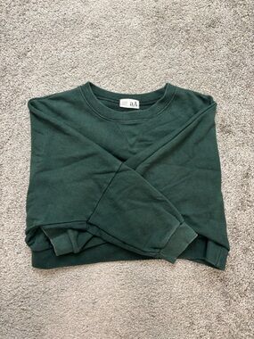 thrifted green cropped sweater